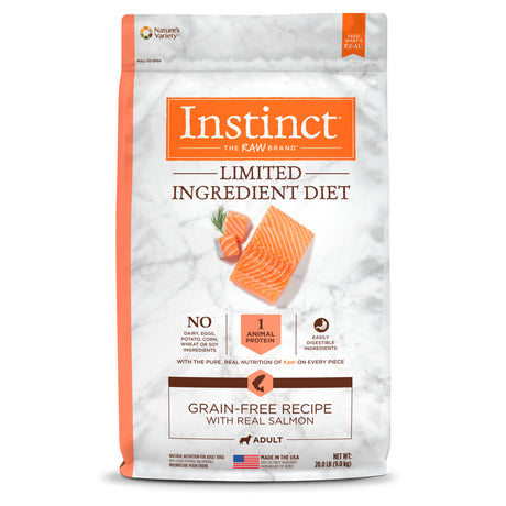 אינסטינקט Limited Ingredient Diet Kibble Real Salmon Recipe - מזון יבש לכלבים