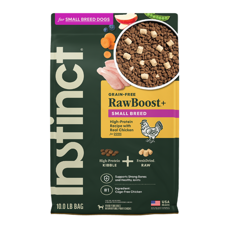 אינסטינקט RawBoost+ Kibble for Small Breed Dogs Real Chicken Recipe - מזון יבש לכלבים