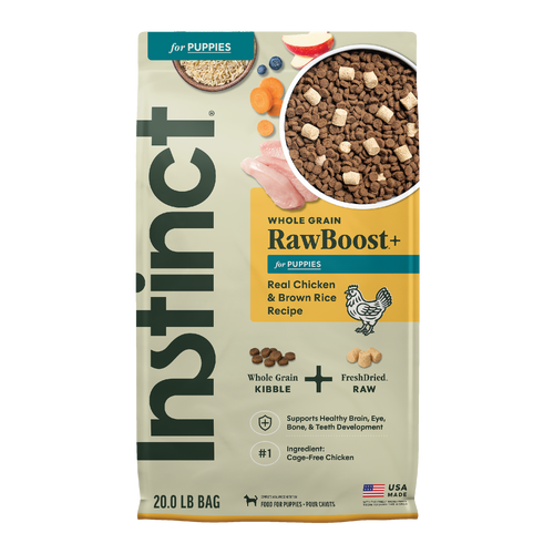 אינסטינקט RawBoost+ Whole Grain Kibble for Puppies Chicken Recipe - מזון יבש לכלבים
