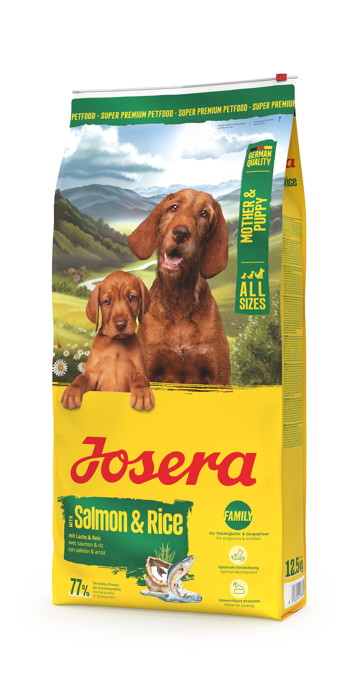 ג'וסרה MOTHER&PUPPY SALMON & RICE - מזון יבש לכלבים