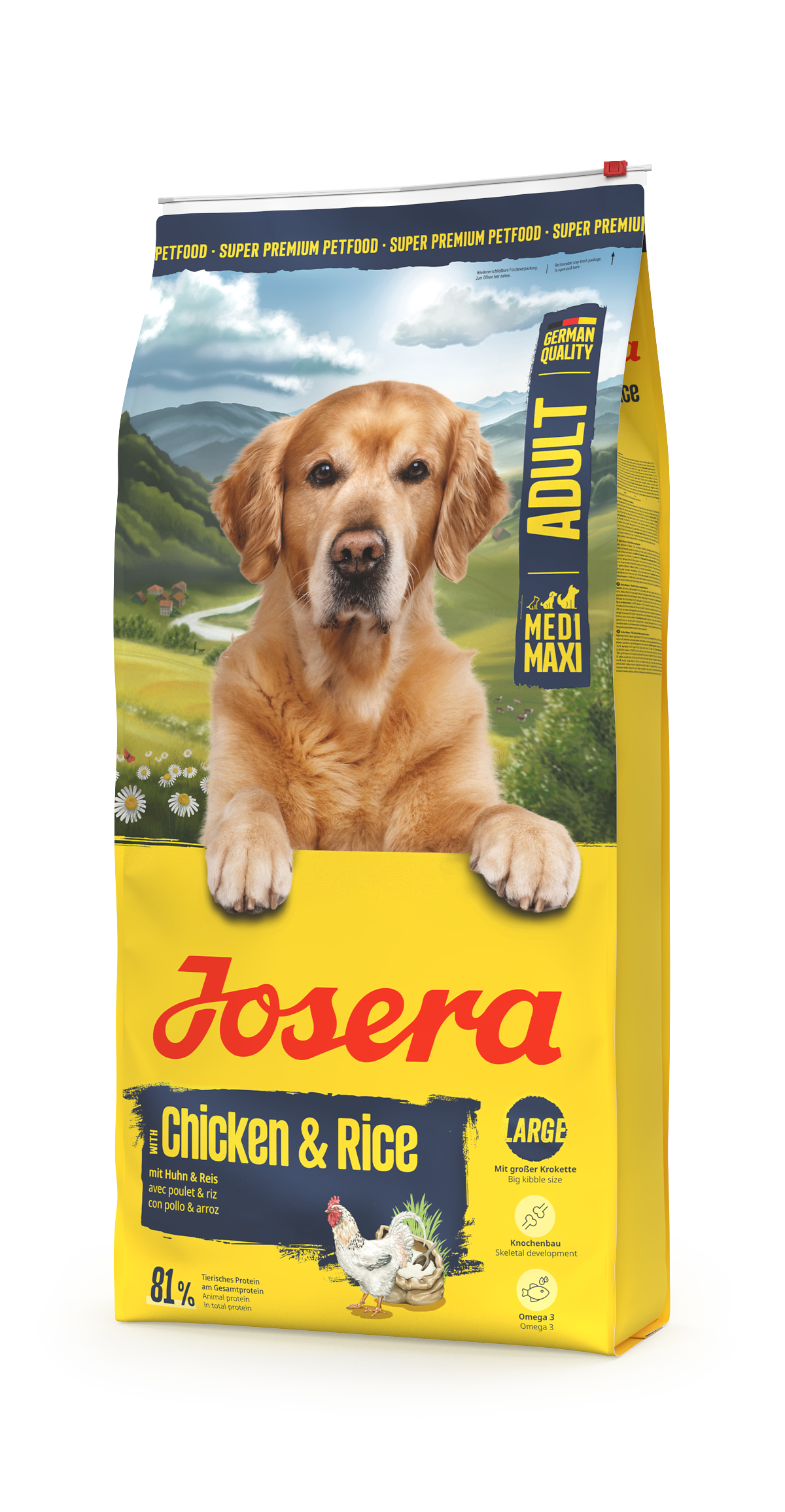 ג'וסרה Medi/Maxi Chicken & Rice - מזון יבש לכלבים