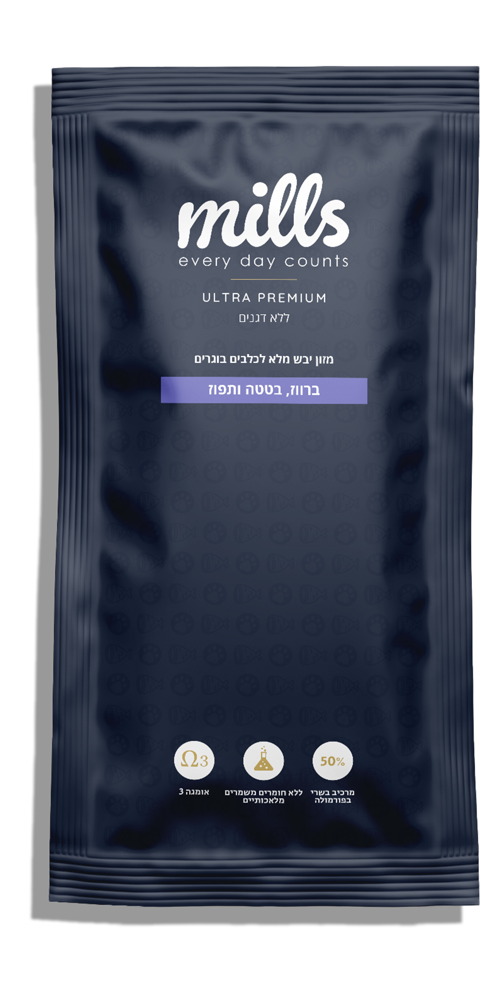 מילס ברווז, בטטה ותפוז - גזע גדול - מזון יבש לכלבים