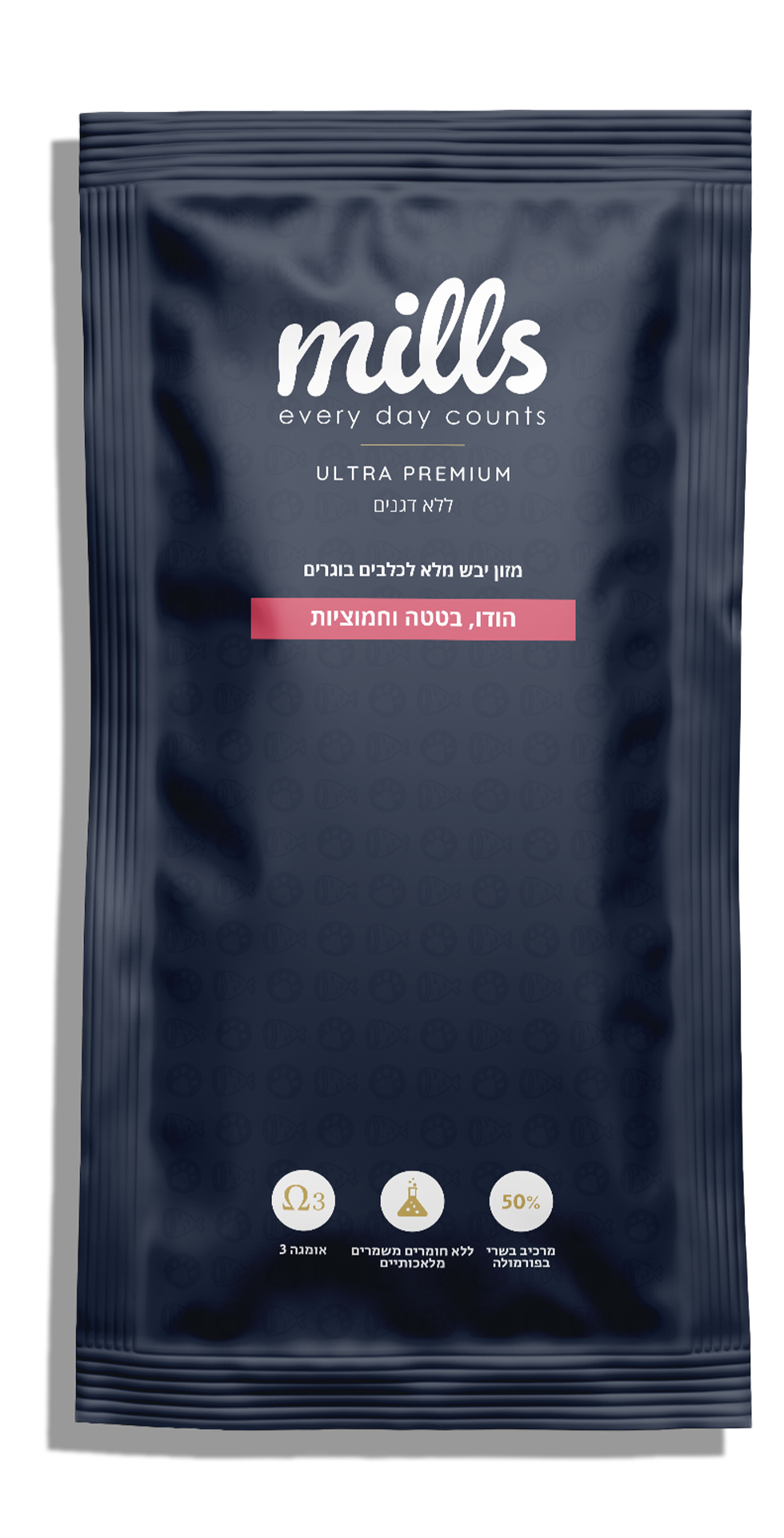 מילס הודו, בטטה וחמוציות - גזע גדול - מזון יבש לכלבים