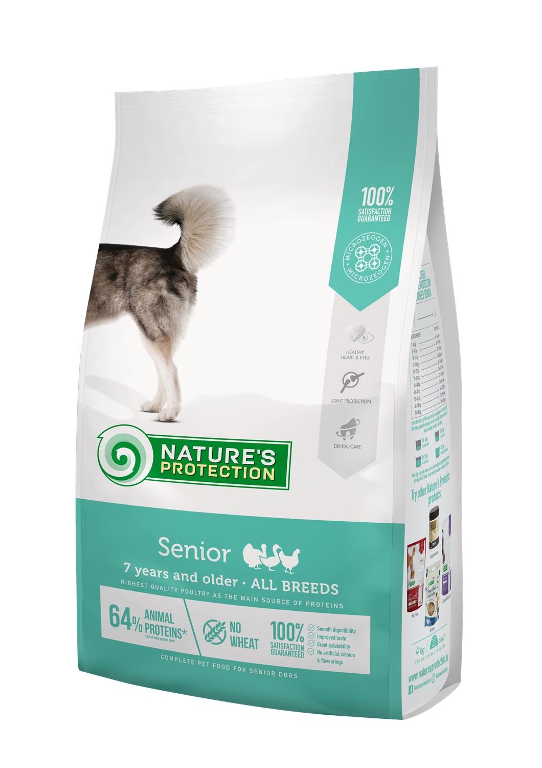 נייצ'רס פרוטקשן Dry food for senior dogs of all breeds with poultry - מזון יבש לכלבים