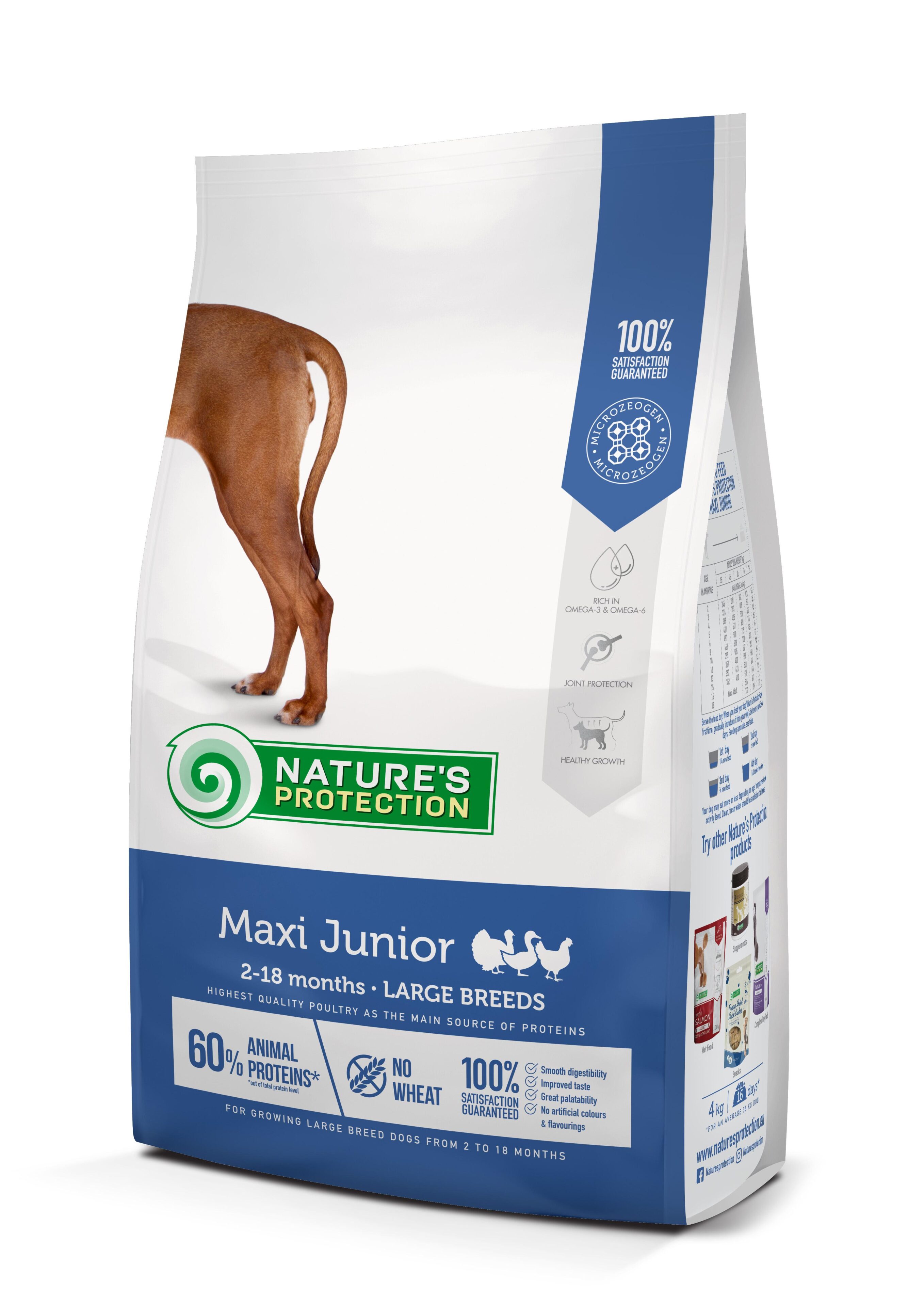 נייצ'רס פרוטקשן Dry food for junior large breed dogs with poultry - מזון יבש לכלבים
