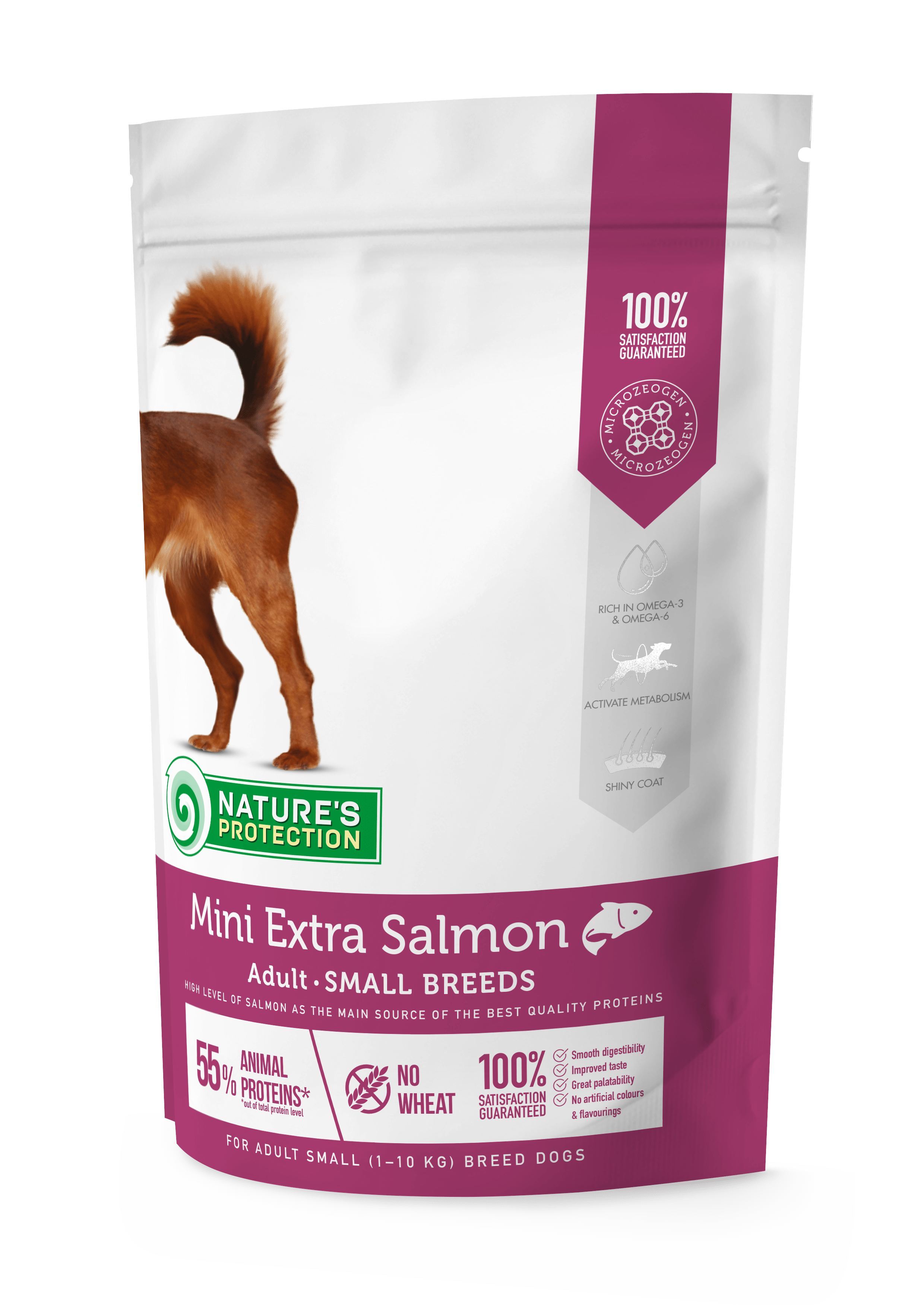 נייצ'רס פרוטקשן Dry food for adult small breed dogs with salmon - מזון יבש לכלבים
