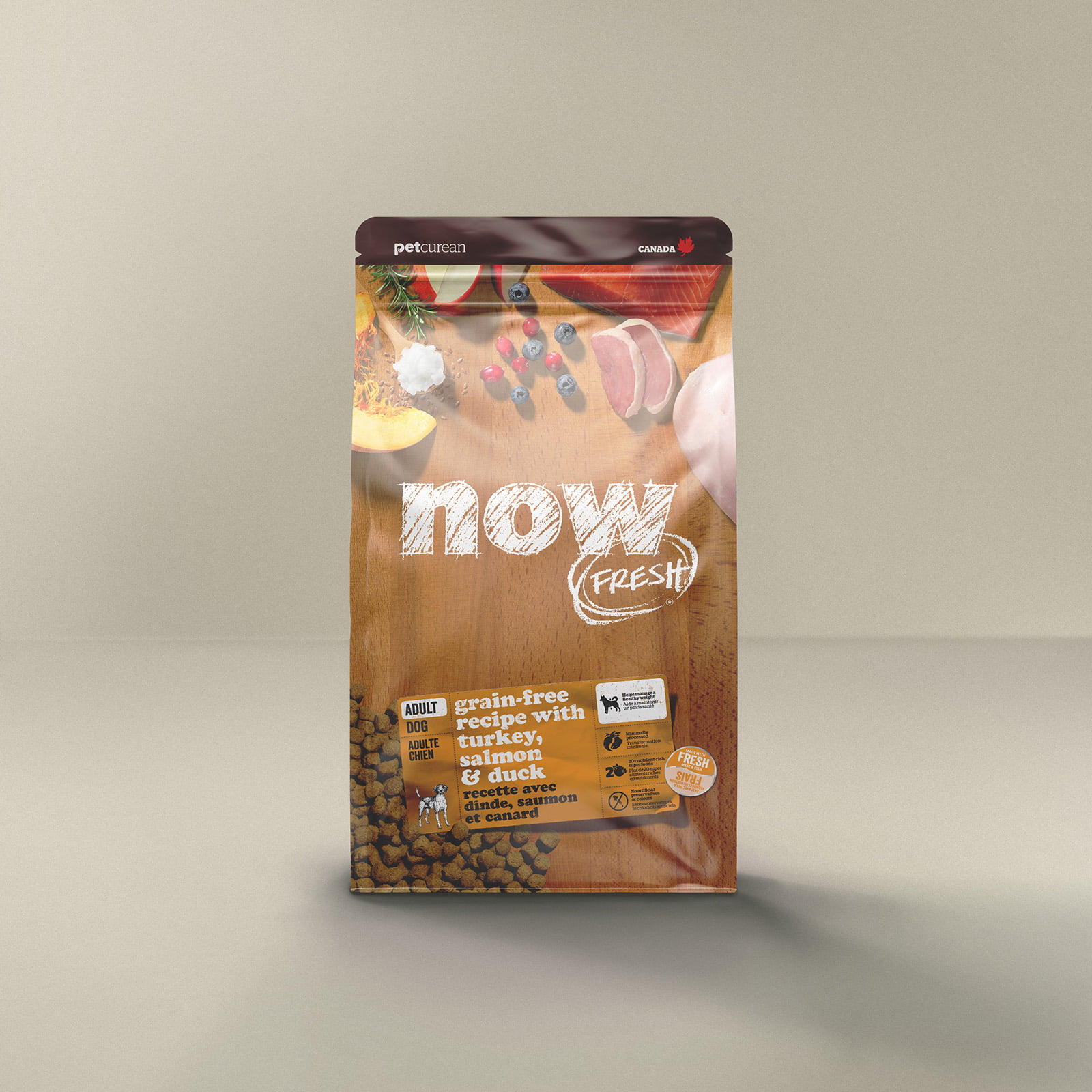 נאו פרש Adult Turkey, Salmon & Duck Grain-Free Recipe - מזון יבש לכלבים