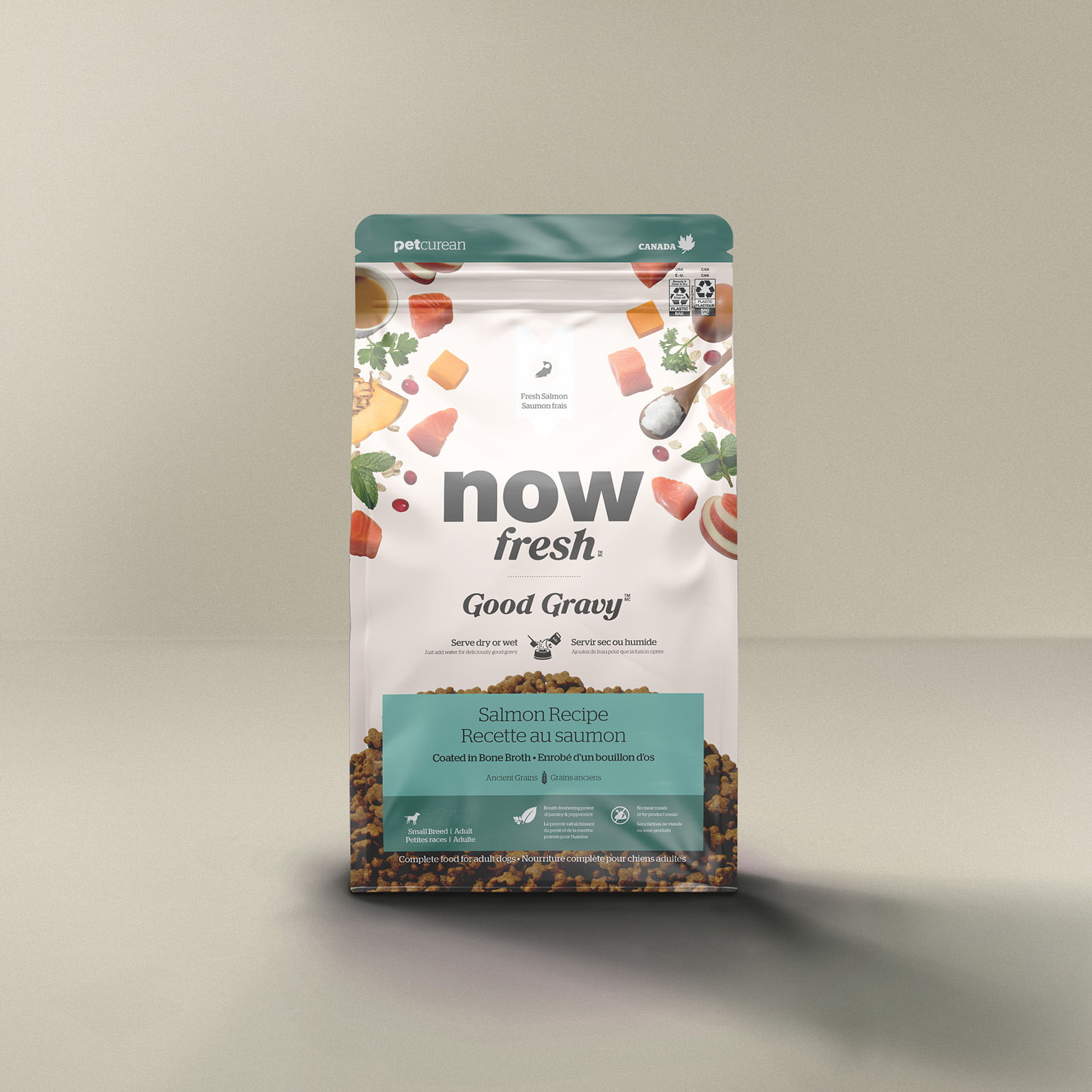 נאו פרש Good Gravy Salmon Kibble Coated in Bone Broth - מזון יבש לכלבים