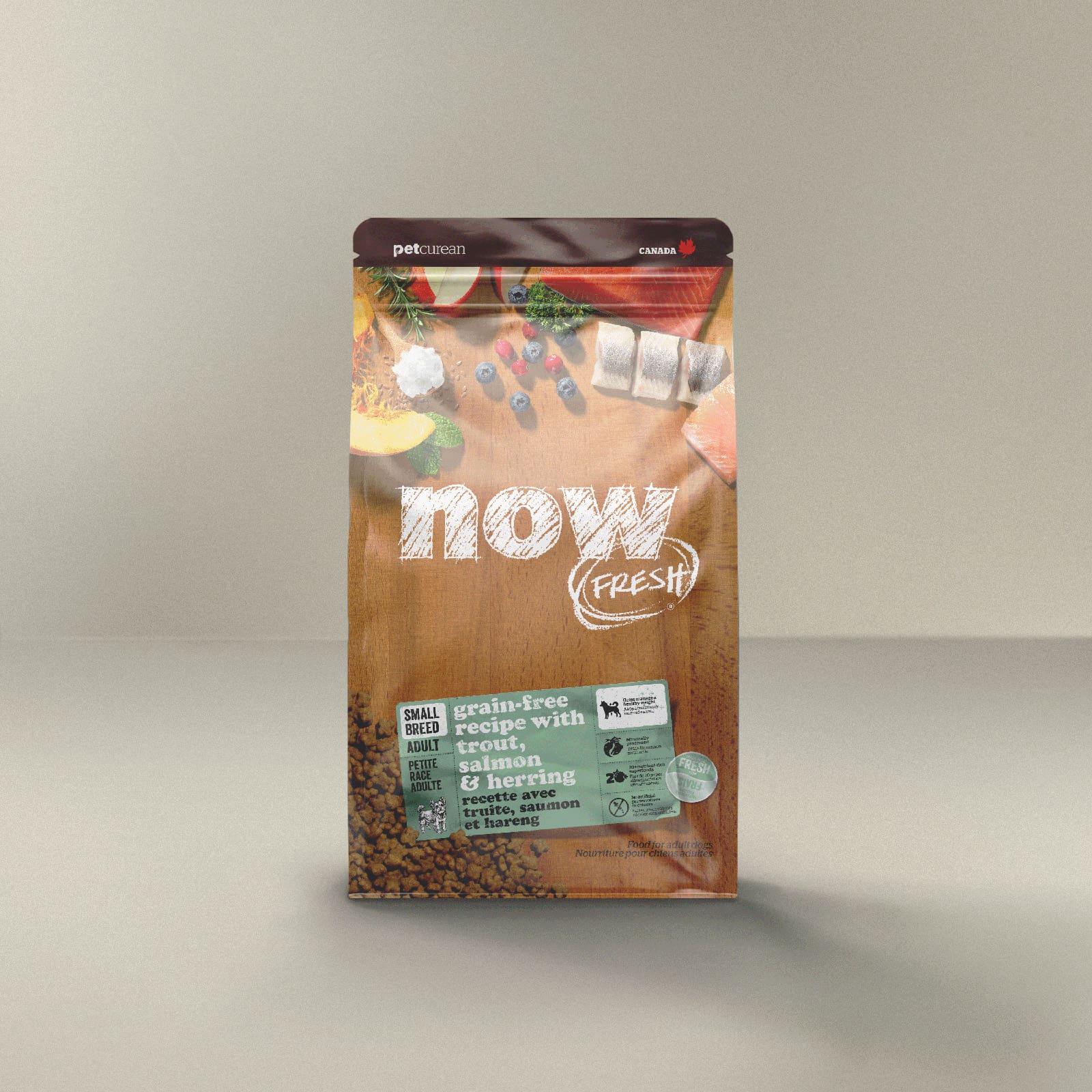 נאו פרש Small Breed Adult Trout, Salmon & Herring Grain-Free Recipe - מזון יבש לכלבים