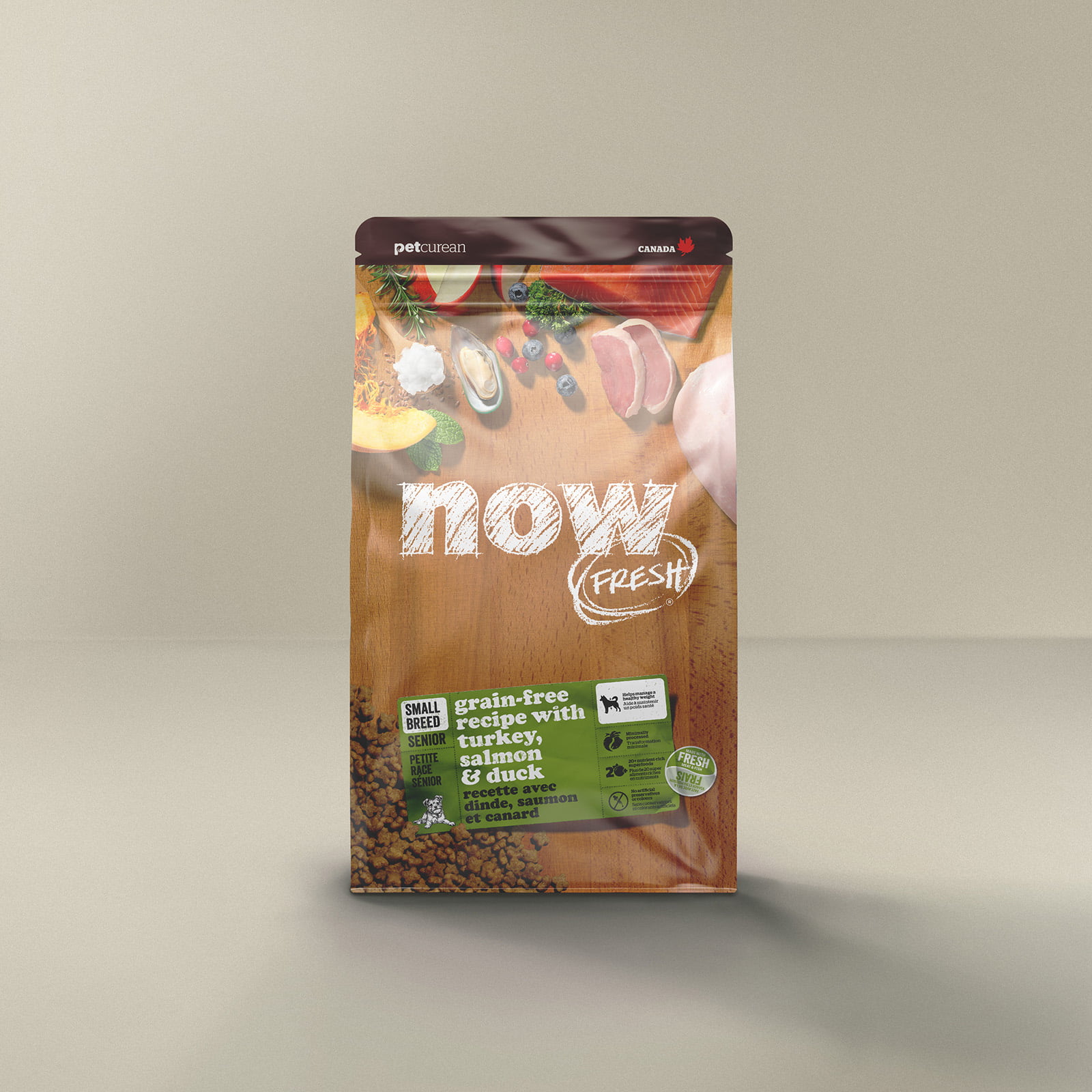 נאו פרש Small Breed Senior Turkey, Salmon & Duck Grain-Free Dry Dog Food - מזון יבש לכלבים