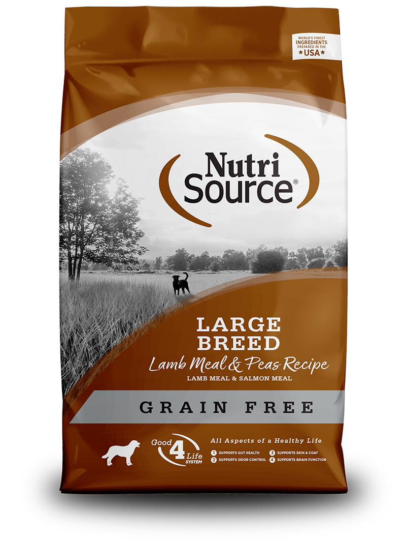 נוטרי סורס Large Breed Lamb Meal & Peas Recipe - מזון יבש לכלבים