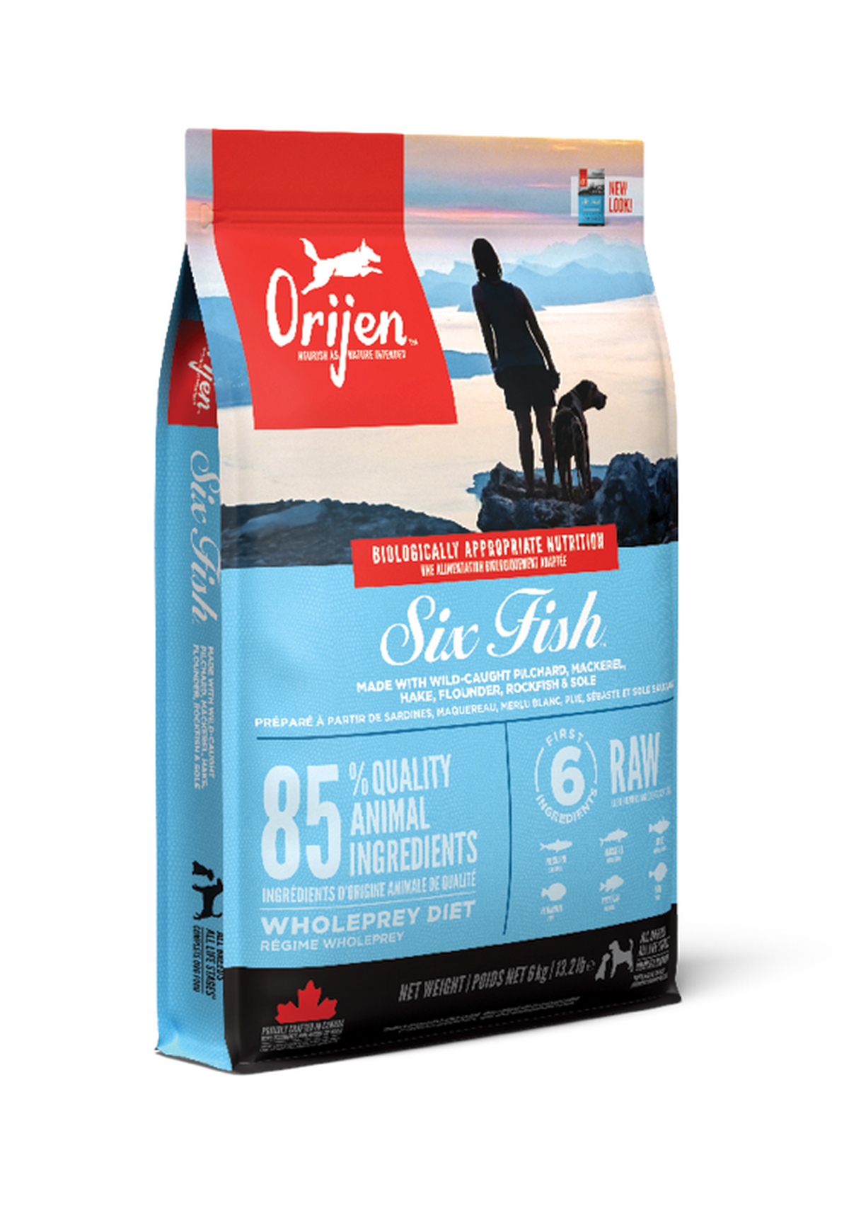 אוריג'ן Six Fish - מזון יבש לכלבים