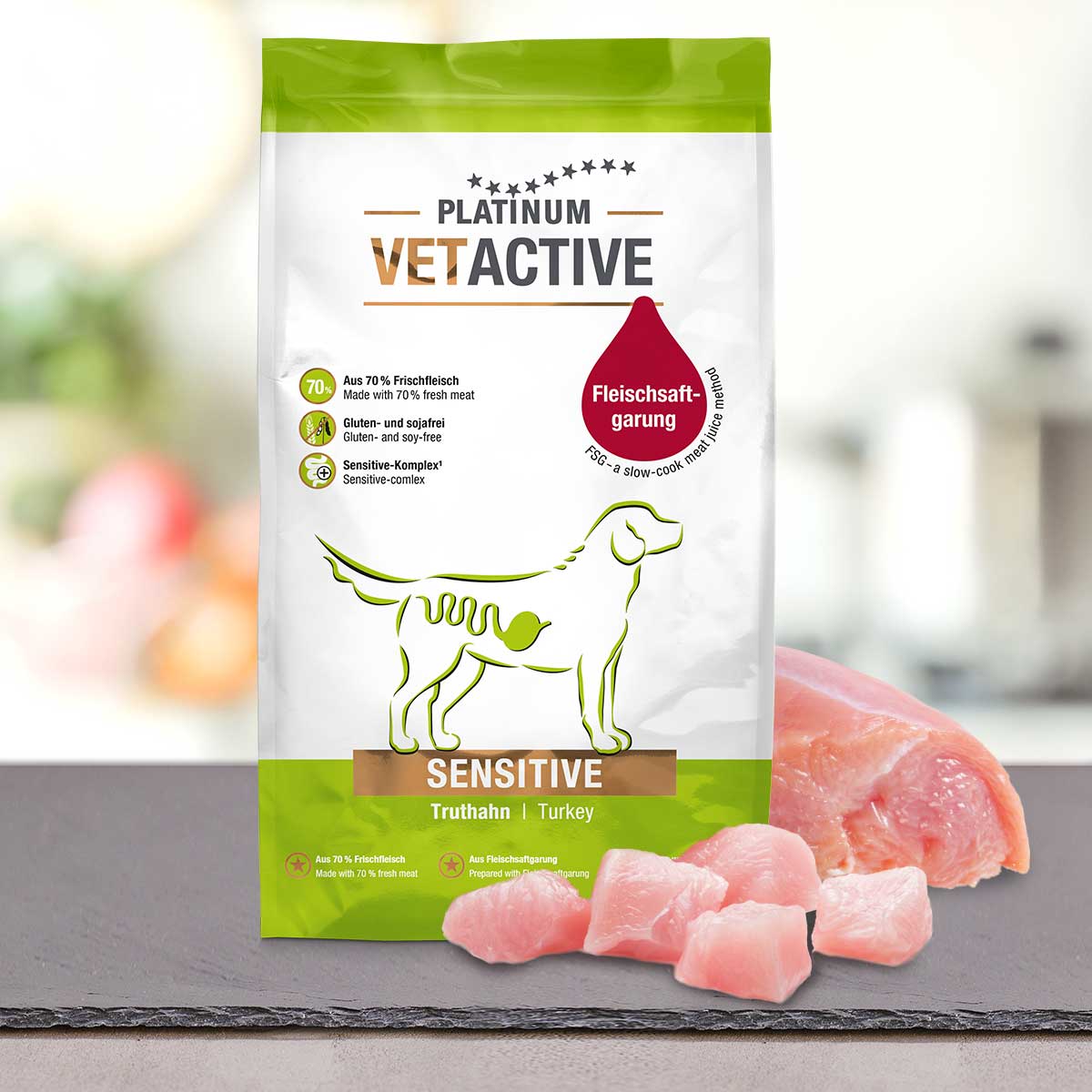 פלטינום Vetactive Sensitive - מזון יבש לכלבים