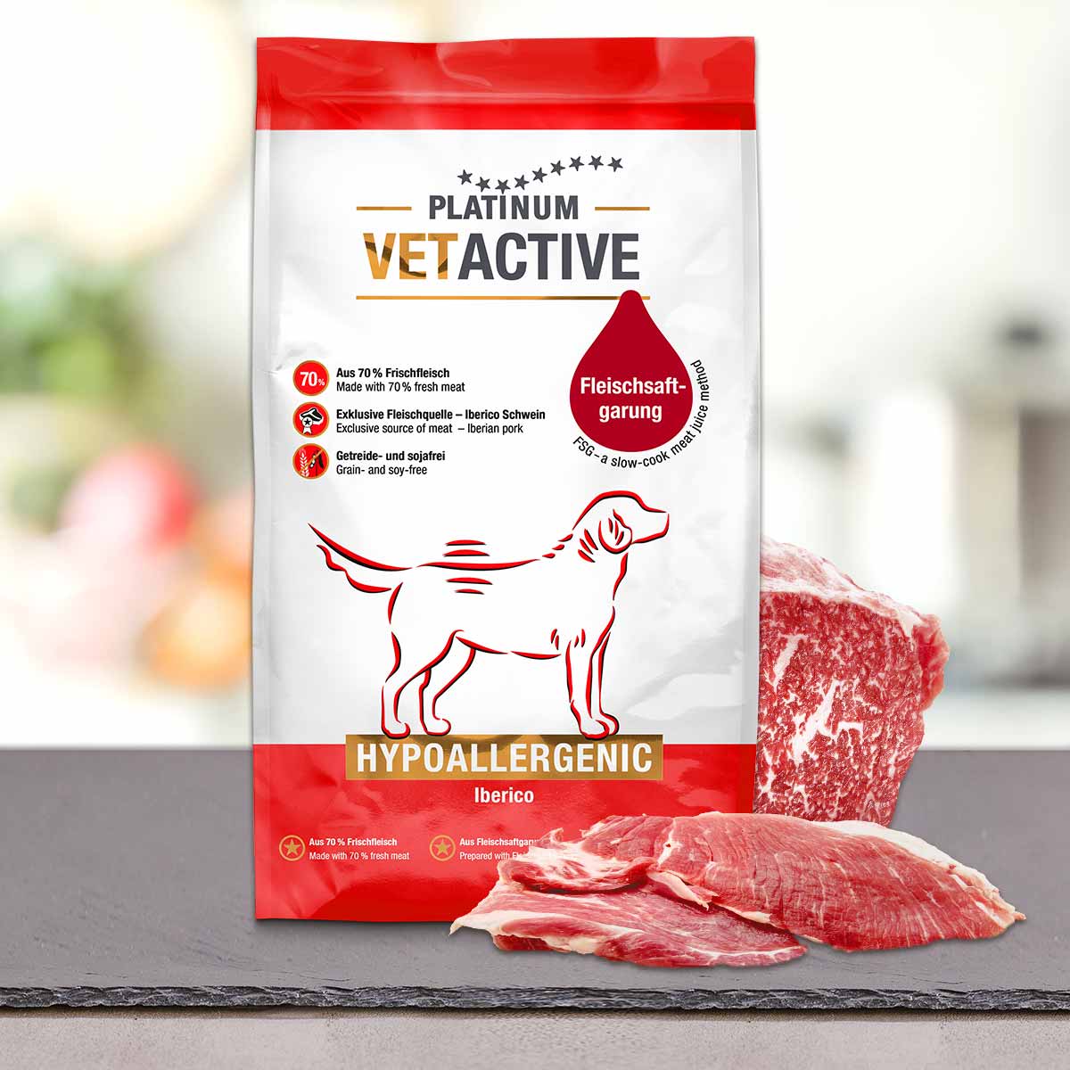 פלטינום Vetactive Hypoallergenic - מזון יבש לכלבים