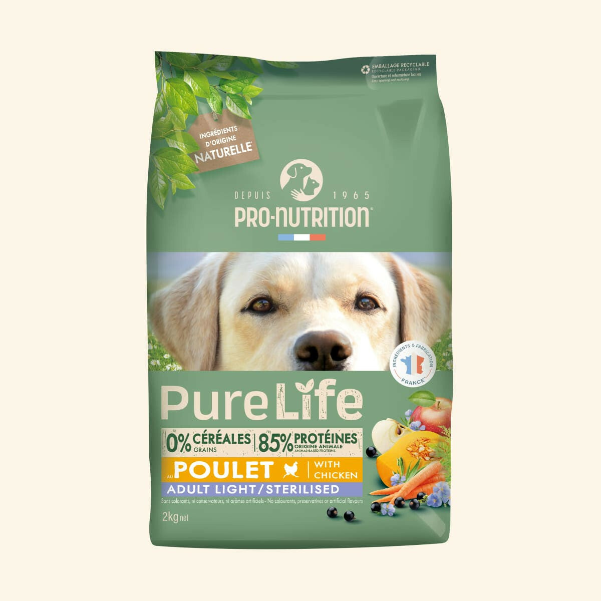 פיור לייף Poulet Adult Light/Sterilised - מזון יבש לכלבים