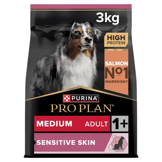 פרו פלאן Medium Sensitive Skin Salmon - מזון יבש לכלבים