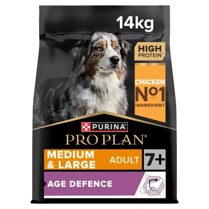 Purina Pro Plan Medium and Large Adult 7+ Age Defence Chicken - מזון יבש לכלבים