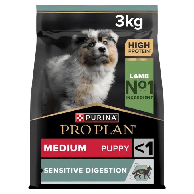 פרו פלאן Medium Puppy Sensitive Digestion Lamb - מזון יבש לכלבים