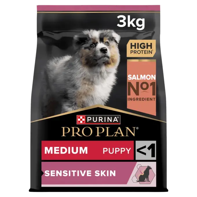 פרו פלאן Medium Puppy Sensitive Skin Salmon - מזון יבש לכלבים