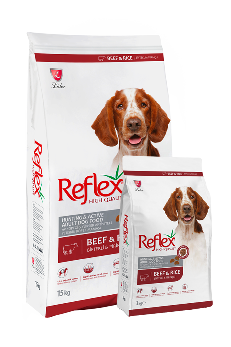 רפלקס High Energy Adult Dog Food with Beef - מזון יבש לכלבים