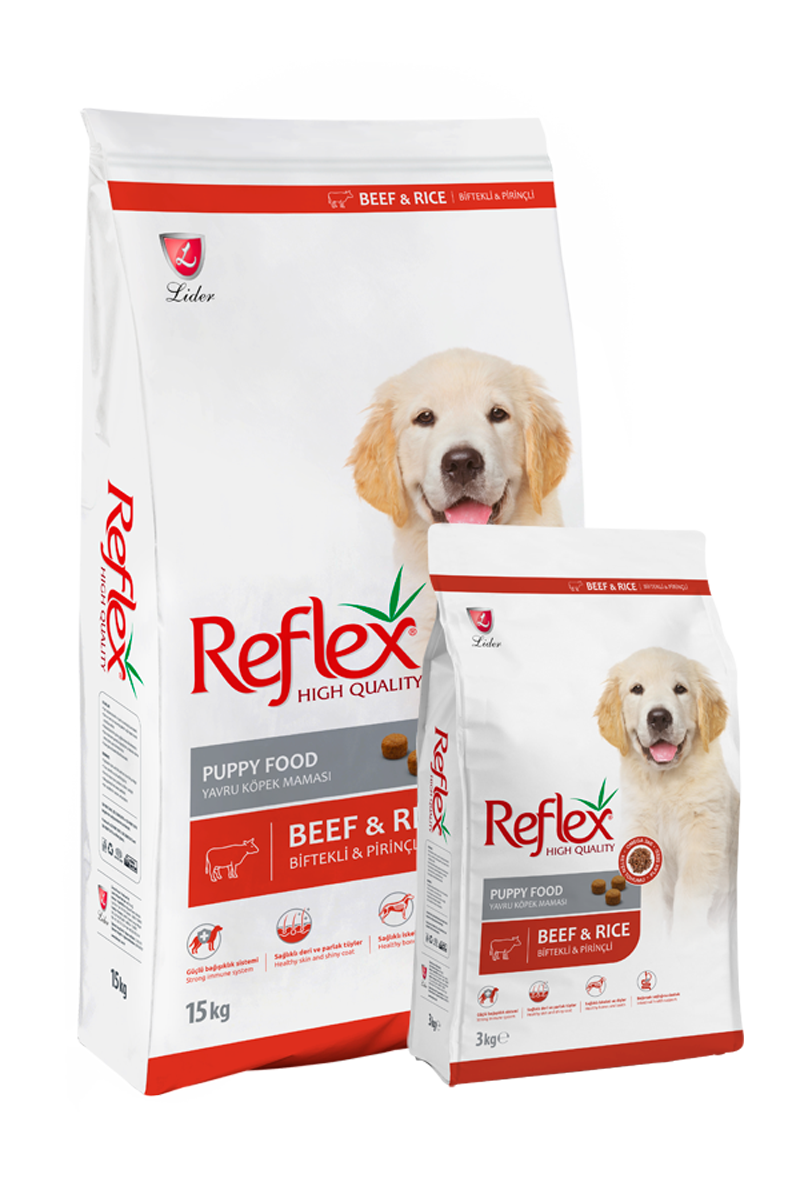 רפלקס Puppy Food with Beef - מזון יבש לכלבים