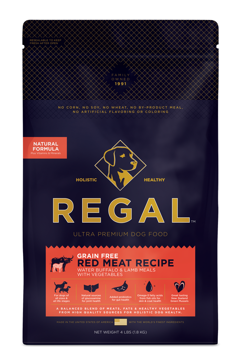 ריגל Grain Free Red Meat (Buffalo) Recipe - מזון יבש לכלבים