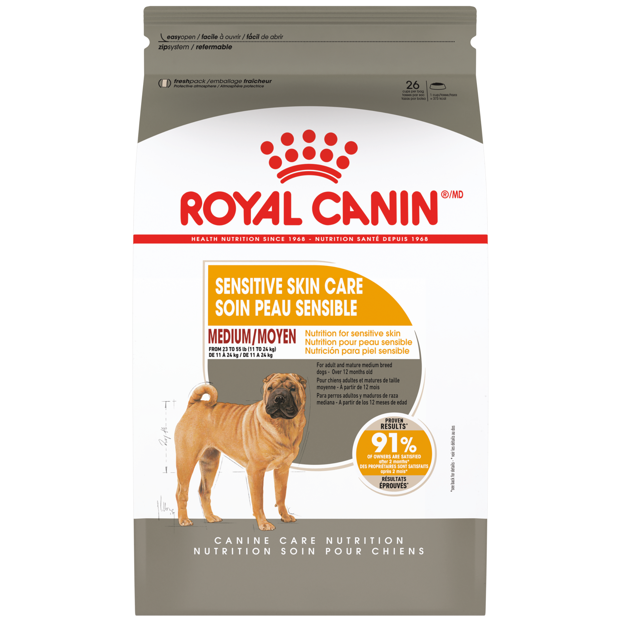 רויאל קנין Medium Sensitive Skin Care Dry Dog Food - מזון יבש לכלבים